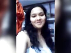 Tamil newly married milf showing her huge boobs