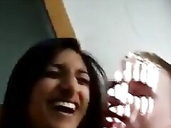 Tamil Woman kissing her white boyfriend Indian NRI