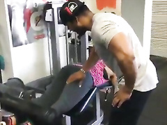 bhabhi in gym with trainer