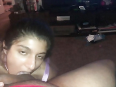 Pakistani housewife in hot lingerie oral