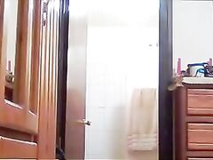 My Desi Stepmom with Huge Tits Showering and Drying Off